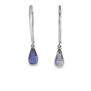 Purple Amethyst & 18kt White Gold Earrings