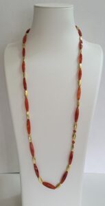 Carnelian & 18kt Yellow Gold Necklace