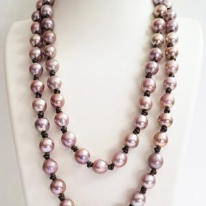 Pink Edison Pearls & 18kt Yellow Gold Necklace