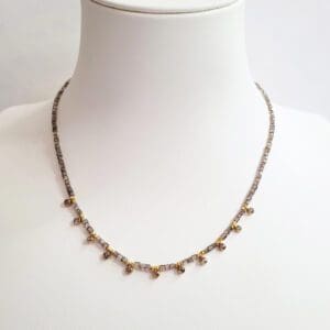 Champagne Diamonds & 18kt Yellow Gold Necklace