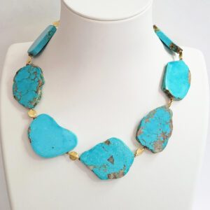 Arizona Turquoise & 18kt Yellow Gold Necklace
