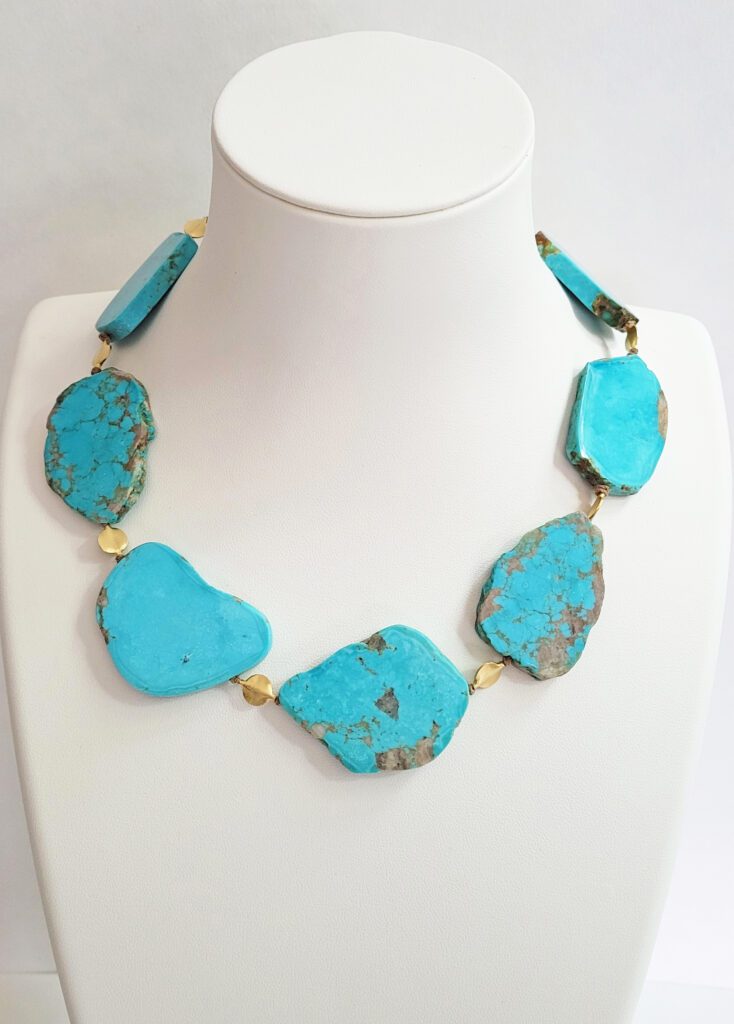 Arizona Turquoise & 18kt Yellow Gold Necklace
