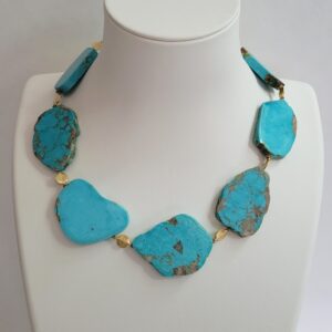 Arizona Turquoise & 18kt Yellow Gold Necklace