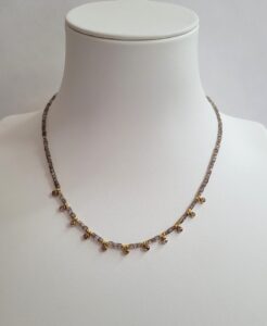 Champagne Diamonds & 18kt Yellow Gold Necklace