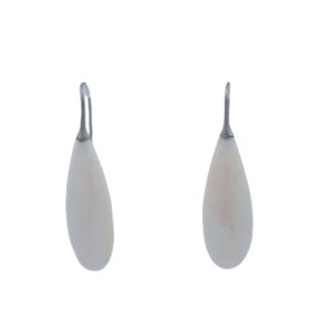 White Coral & 18kt White Gold Earrings