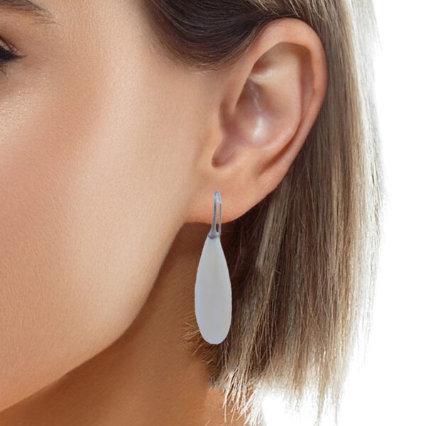 White Coral & 18kt White Gold Earrings