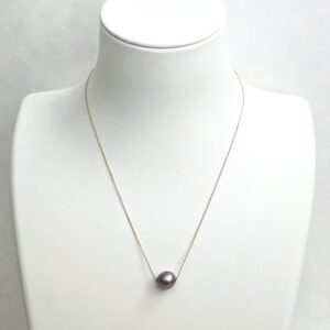18kt Yellow Gold Cable Chain & Pink Edison Pearl Necklace