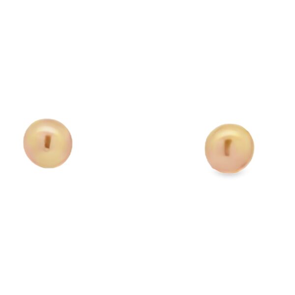 9.75mm Golden South Sea Pearls & 18kt Yellow Gold Post Earrings