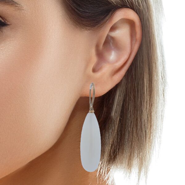 White Coral Drops on Matte 18kt Yellow Gold Findings