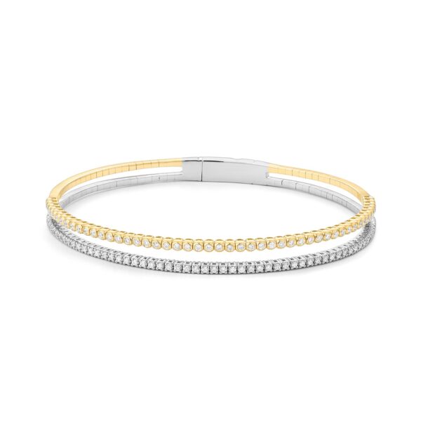 14kt White Gold, 14kt Yellow Gold & Diamond Bracelet