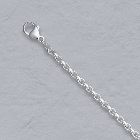 22" Sterling Silver Flat-Satin Belcher Chain