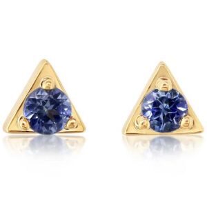 14kt Yellow Gold & Montana Sapphire (0.28cts) Stud Earrings