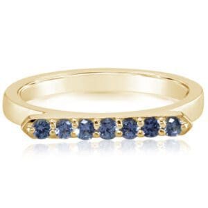 14kt Yellow Gold Yogo Sapphire Bar Ring