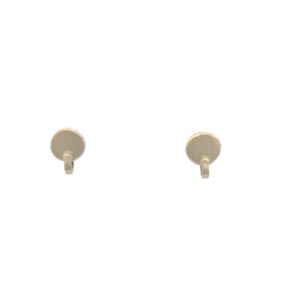 Handmade Recycled 18kt Yellow Gold Stud with Hook for Drops