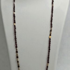 Cranberry Spinel & 18kt Yellow Gold Necklace