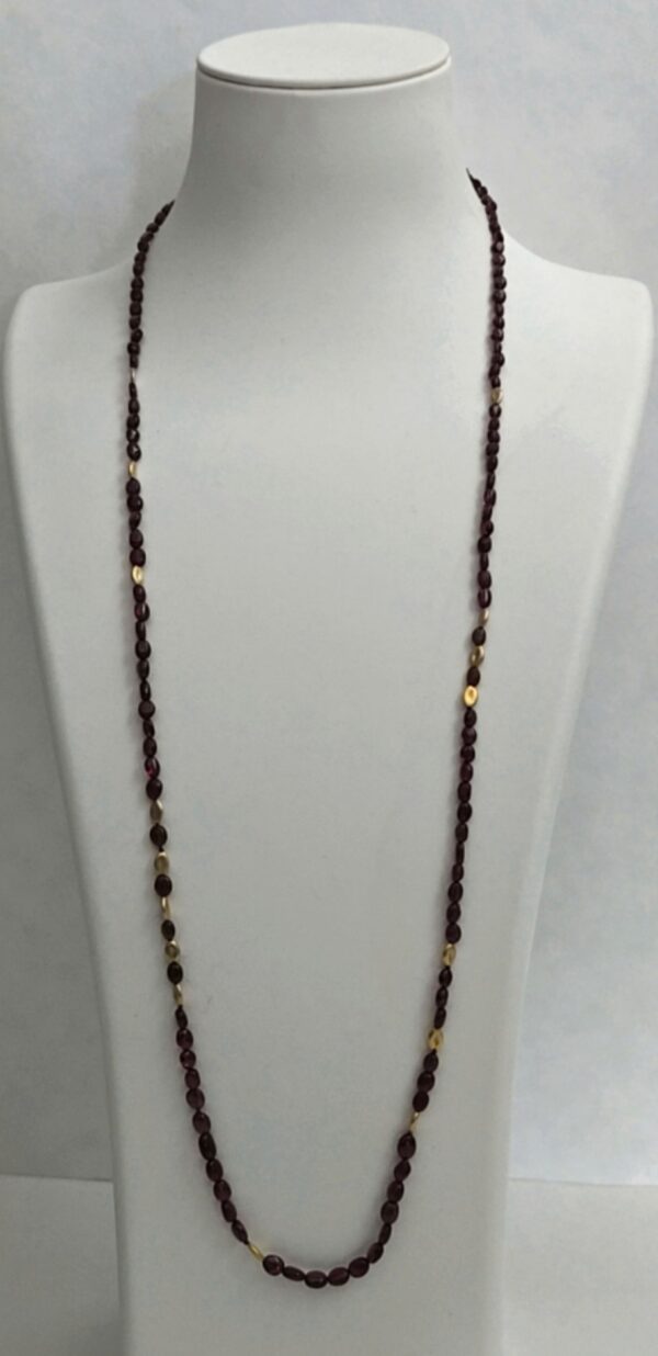 Cranberry Spinel & 18kt Yellow Gold Necklace