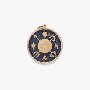 18kt Yellow Gold, Diamonds & Horoscope Signs Pendant