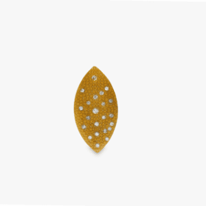 18kt Yellow Gold & Diamond Oblong Pendant